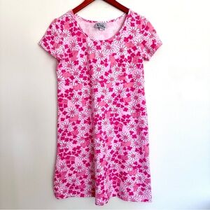 Lilly Pulitzer Vintage Pink and White Pigs Sipping Martini Dress Size Large